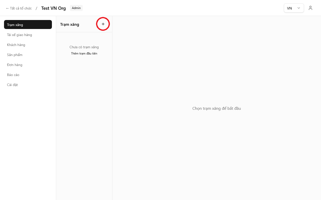 Biểu mẫu thêm trạm gas