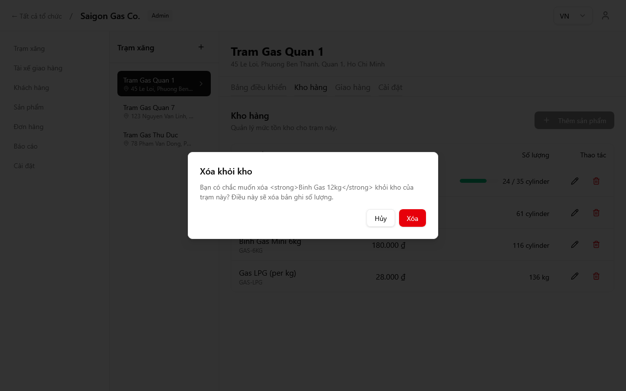 Xác nhận xóa tồn kho