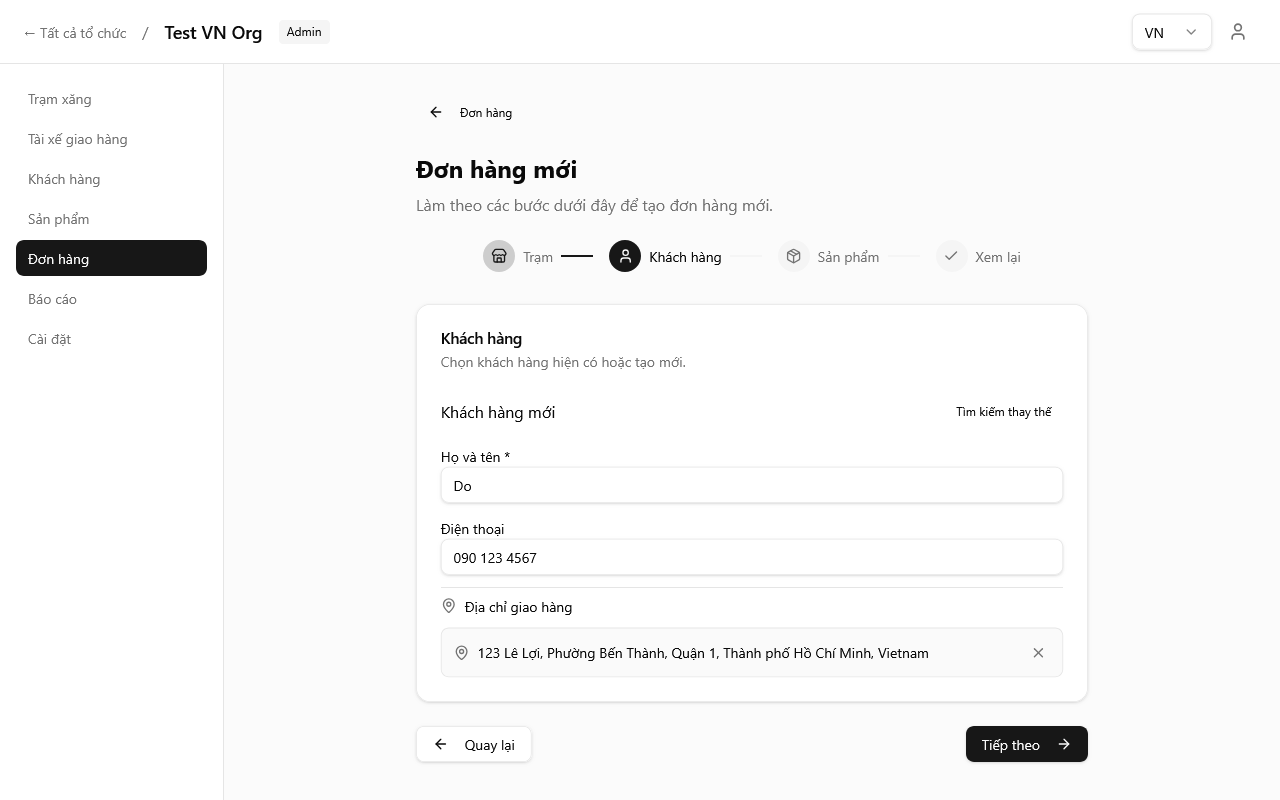 Trình tạo đơn hàng 3